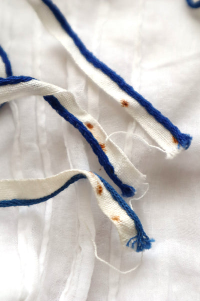 1900–1920s French Mercerie Blue Piping Trim Set