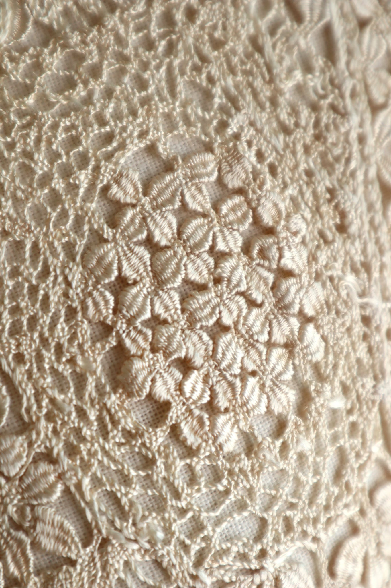 19th Century Silk Maltese Lace Big Collar