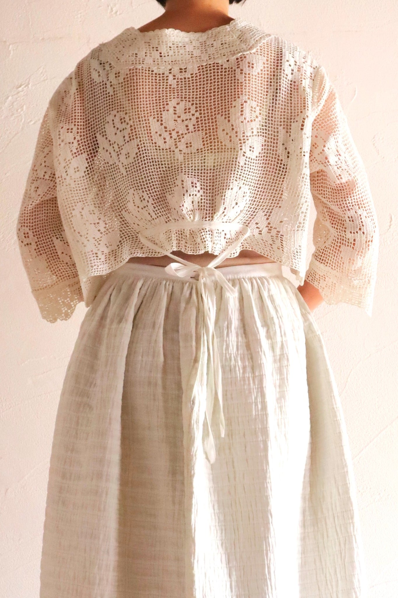 1910s~1920s Crochet Cotton Blouse