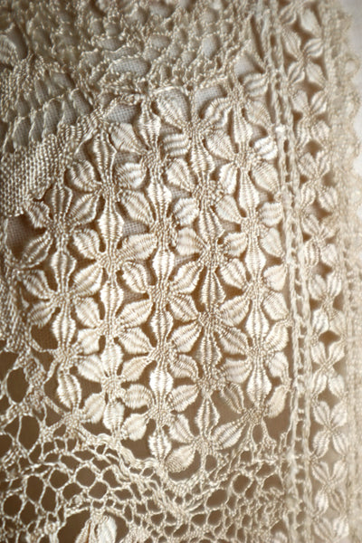 19th Century Silk Maltese Lace Big Collar