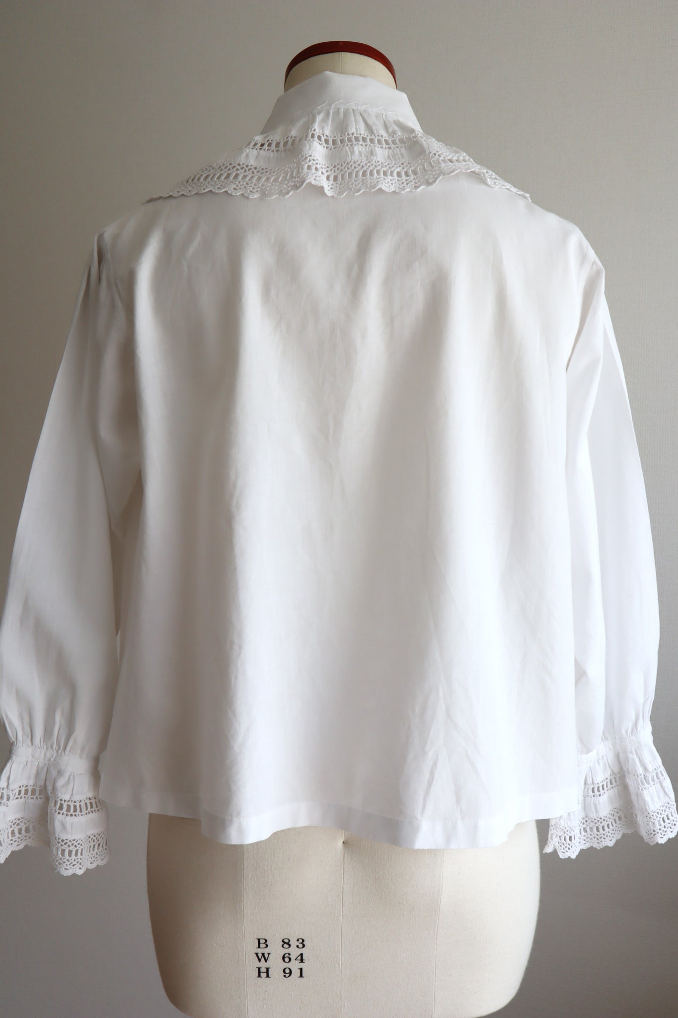 1900s Soft Cotton Monogrammed MG Blouse