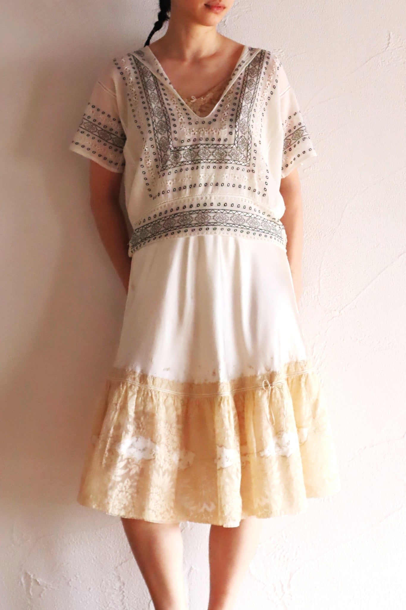 1930s Romanian Folk Embroidered Blouse