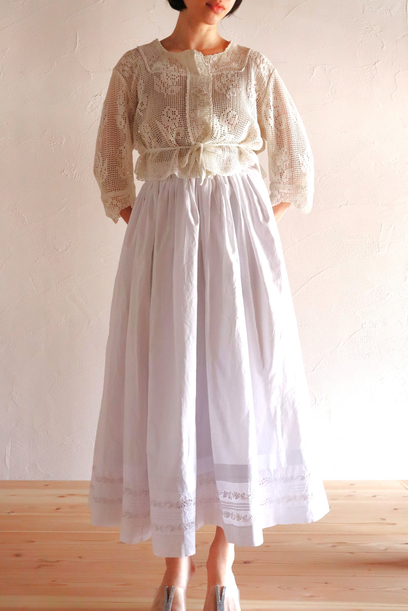 1910s~1920s Crochet Cotton Blouse
