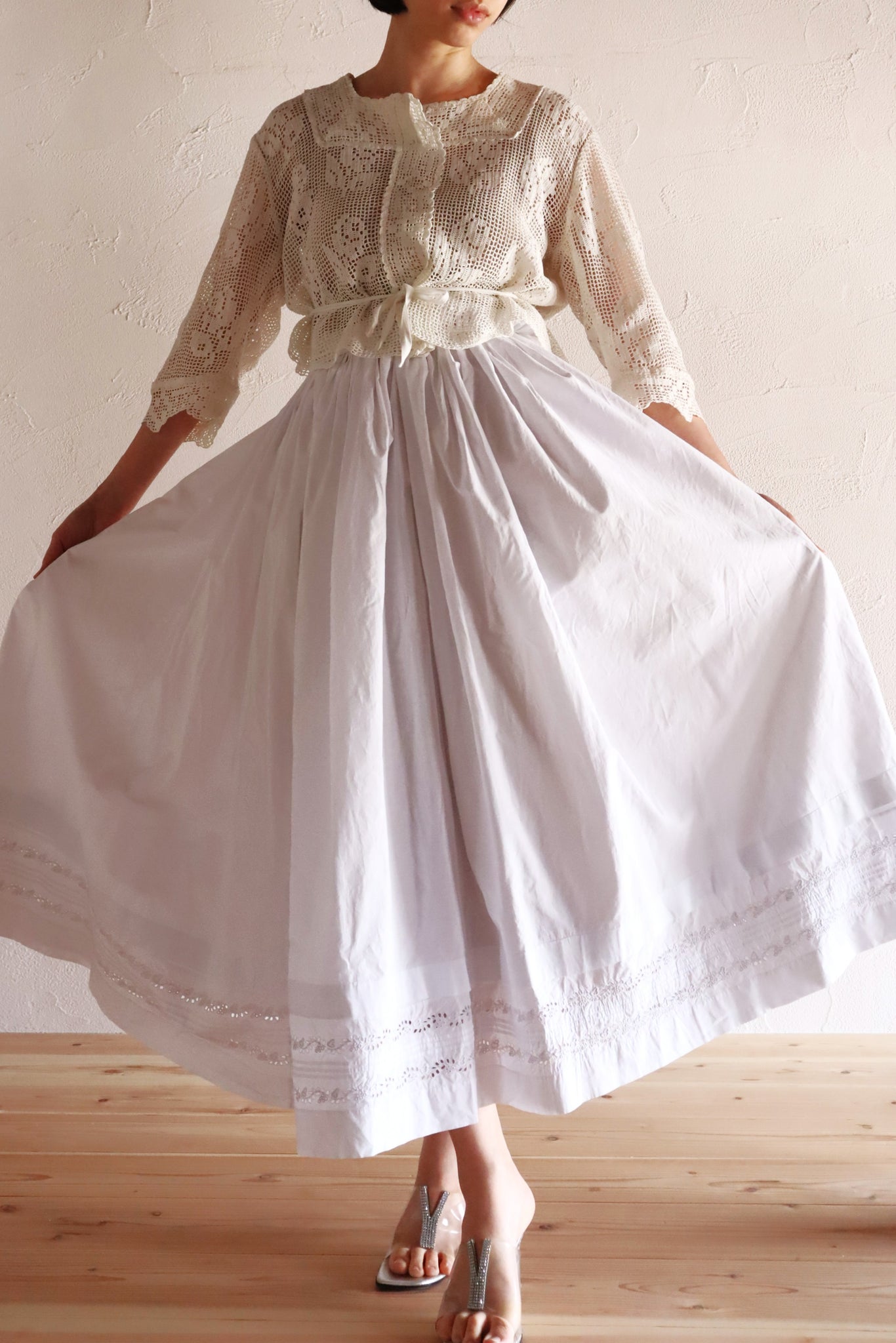 1900s~1900s Voluminous Cotton Skirt