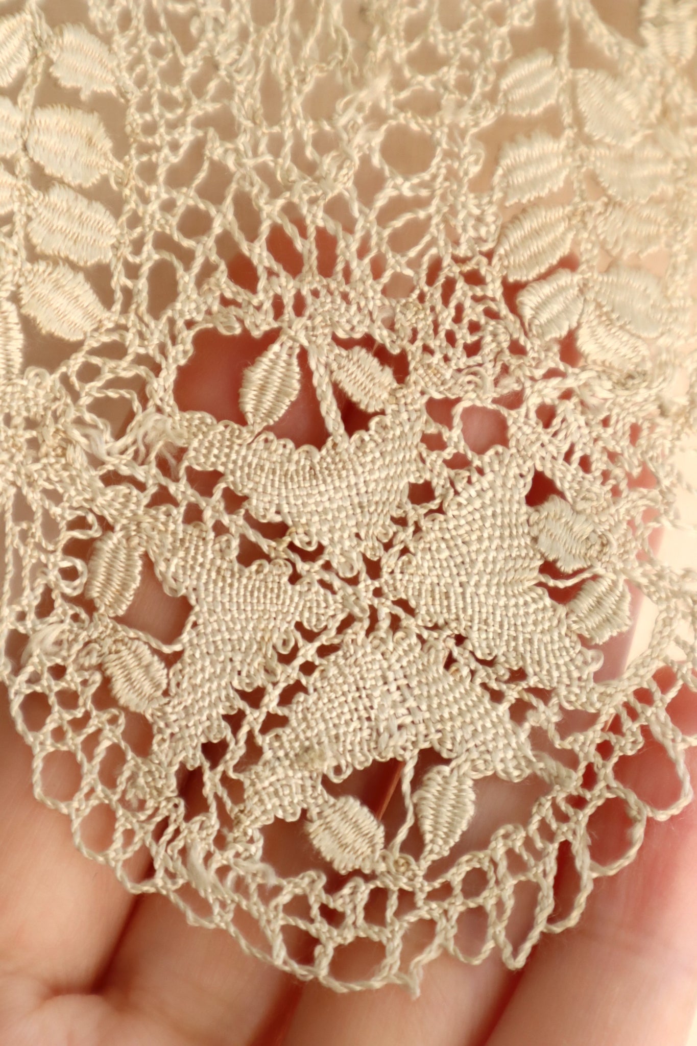 1900s Silk Maltese Lace Collar