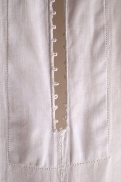 1900s French Handworked Linen Drawnwork Lace Church Surplice