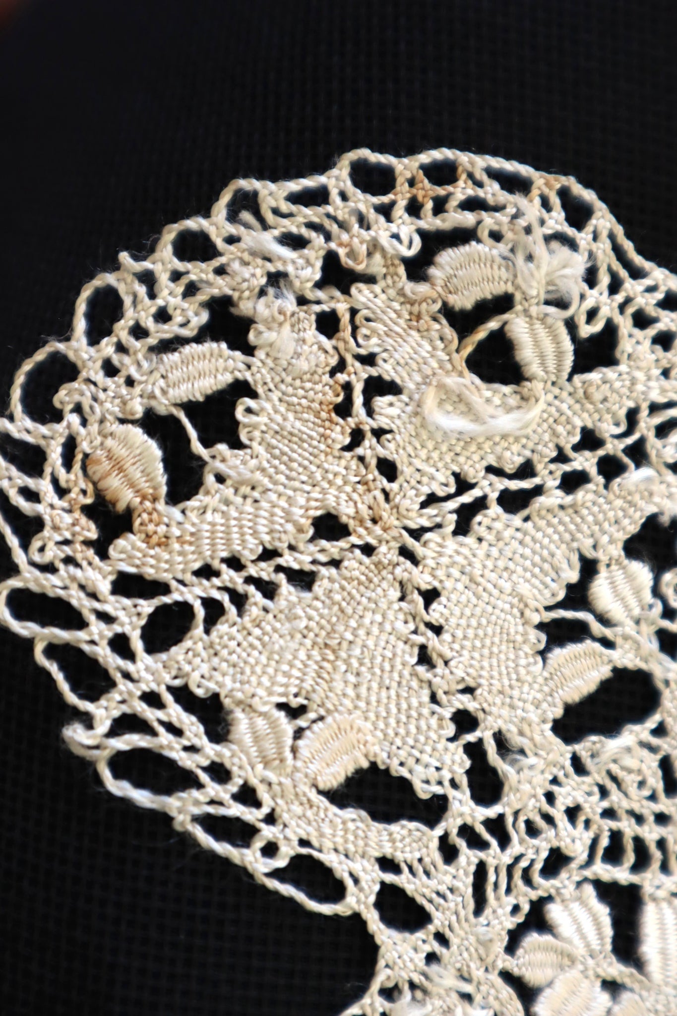 1900s Silk Maltese Lace Collar