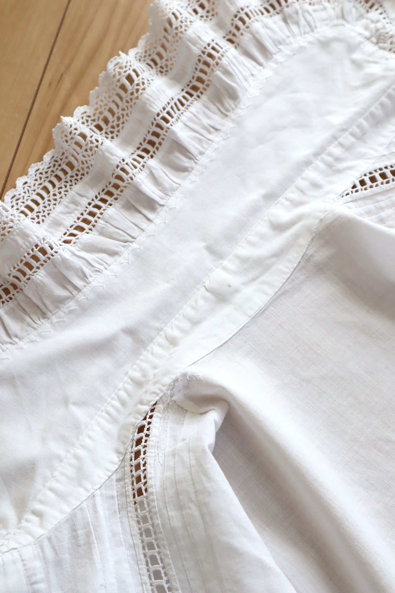 1900s Soft Cotton Monogrammed MG Blouse