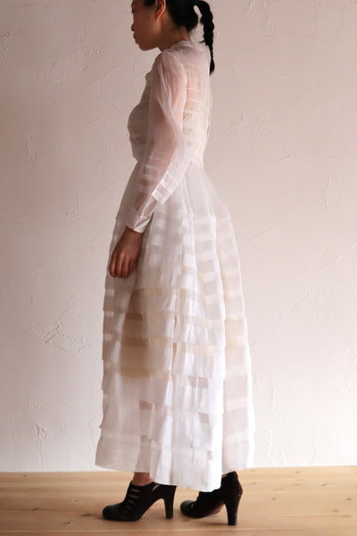 1890s–1900s Victorian Hand-Sewn Communion Dress