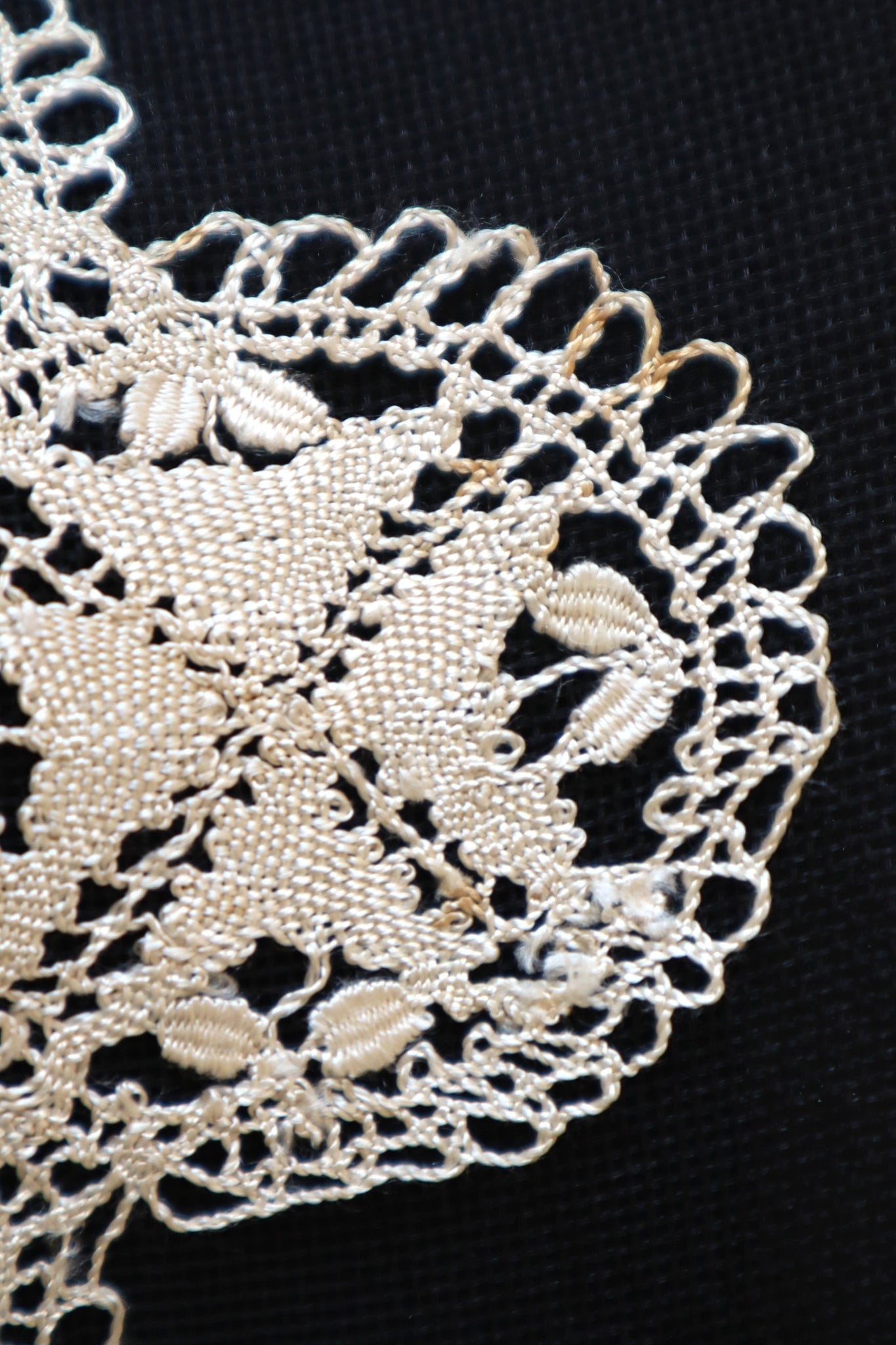 1900s Silk Maltese Lace Collar