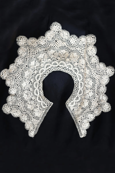 1900s Silk Maltese Lace Collar