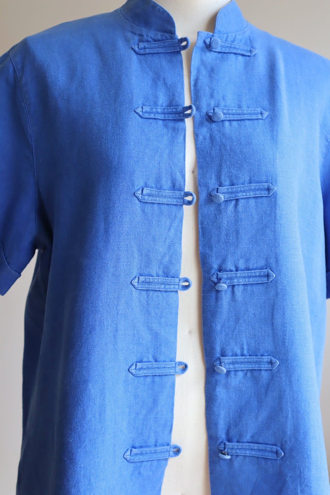 80s French Linen Blouse