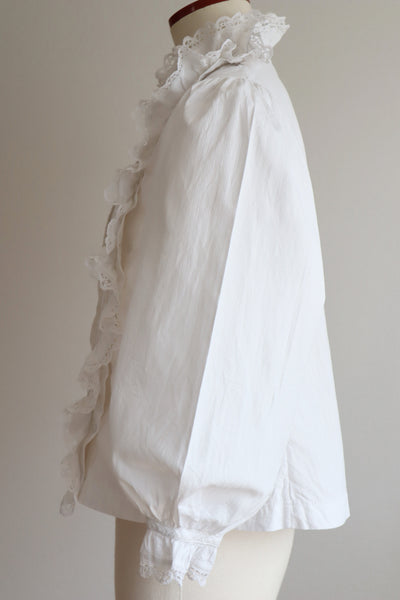 1900s Side Open Tuck Design Blouse