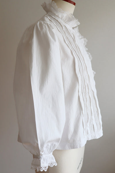 1900s Side Open Tuck Design Blouse