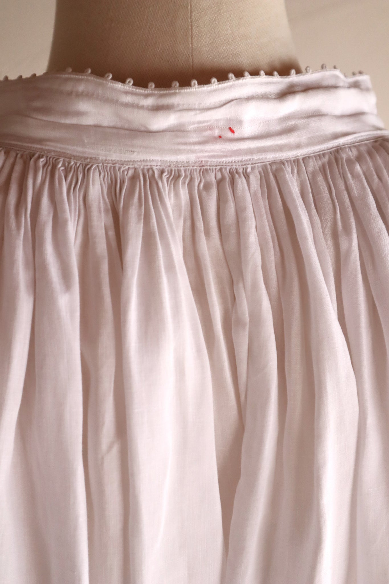 1900s French Handworked Linen Drawnwork Lace Church Surplice
