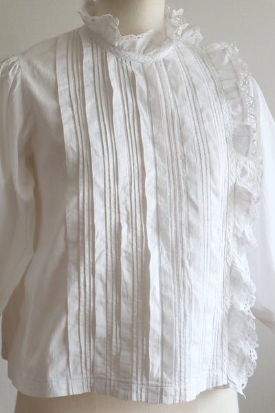 1900s Side Open Tuck Design Blouse