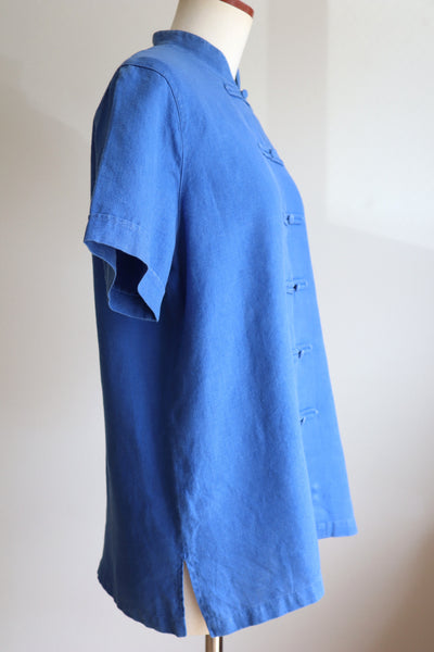 80s French Linen Blouse