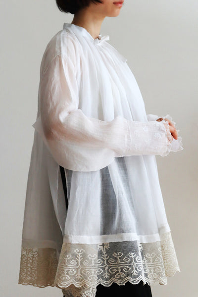 1900s Cross Lace Church Smock