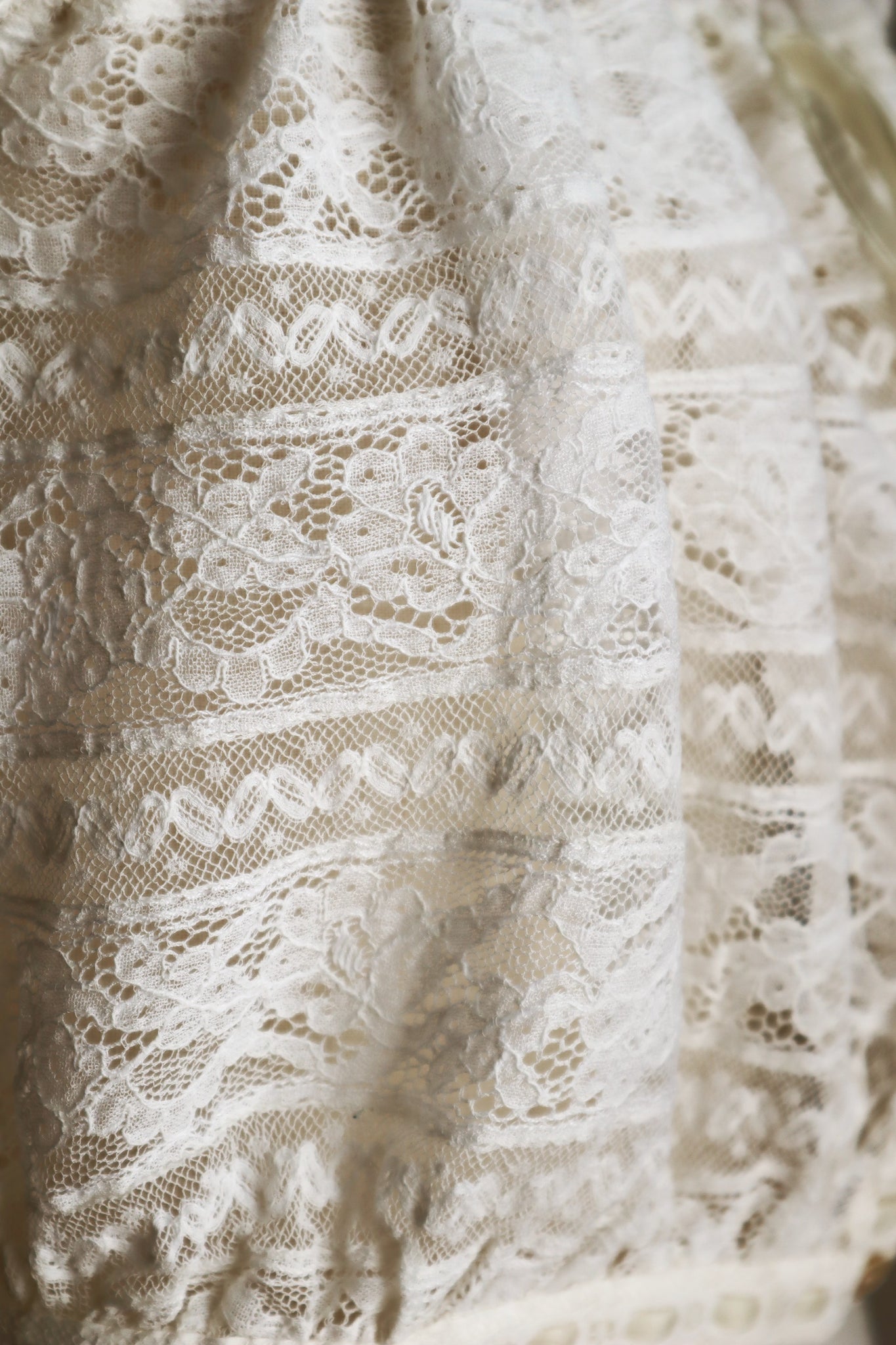 1900s Hand-Sewn Valenciennes Lace Corset Cover