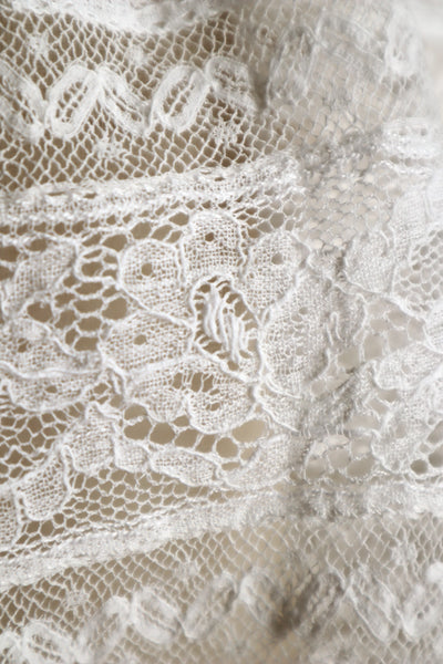 1900s Hand-Sewn Valenciennes Lace Corset Cover