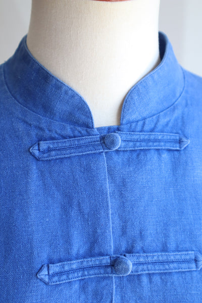 80s French Linen Blouse