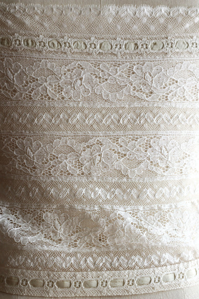 1900s Hand-Sewn Valenciennes Lace Corset Cover