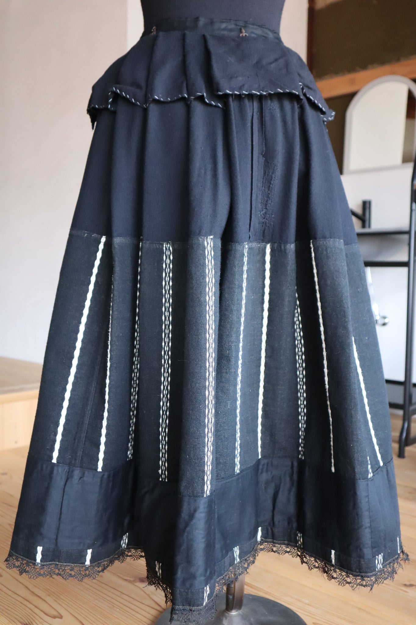 19th French Wool Skirt