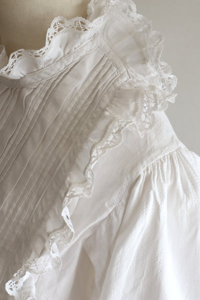 1900s Side Open Tuck Design Blouse