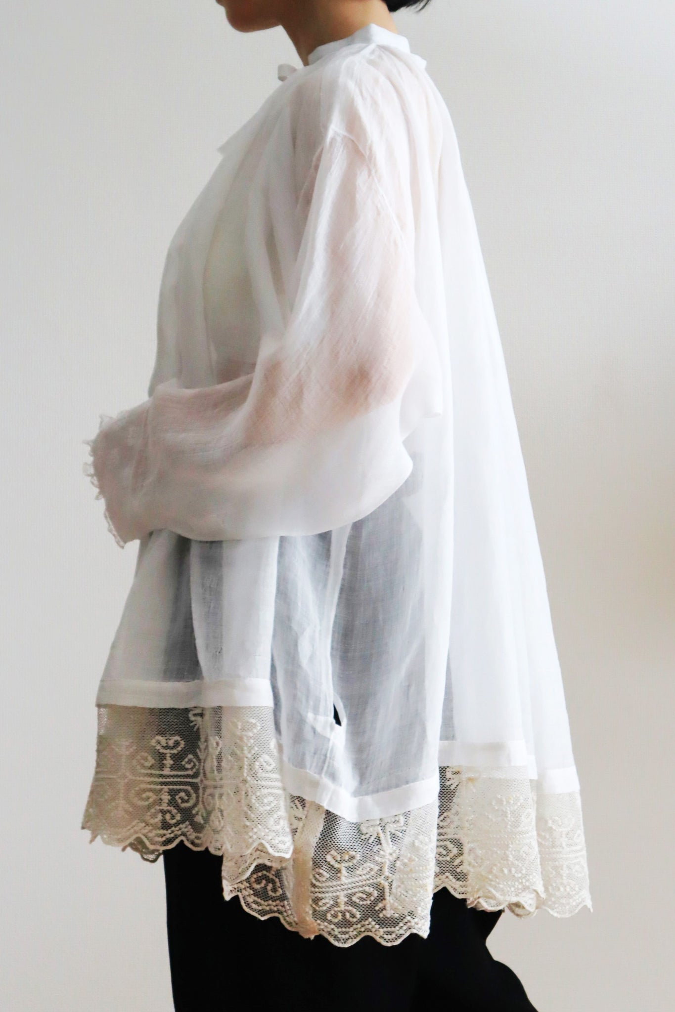 1900s Cross Lace Church Smock