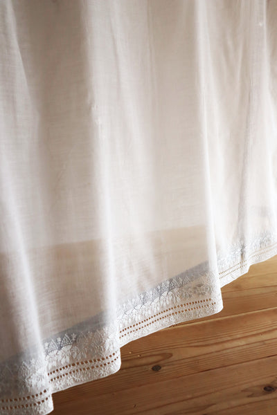 19th Century French Hand Embroidered Muslin Fichu