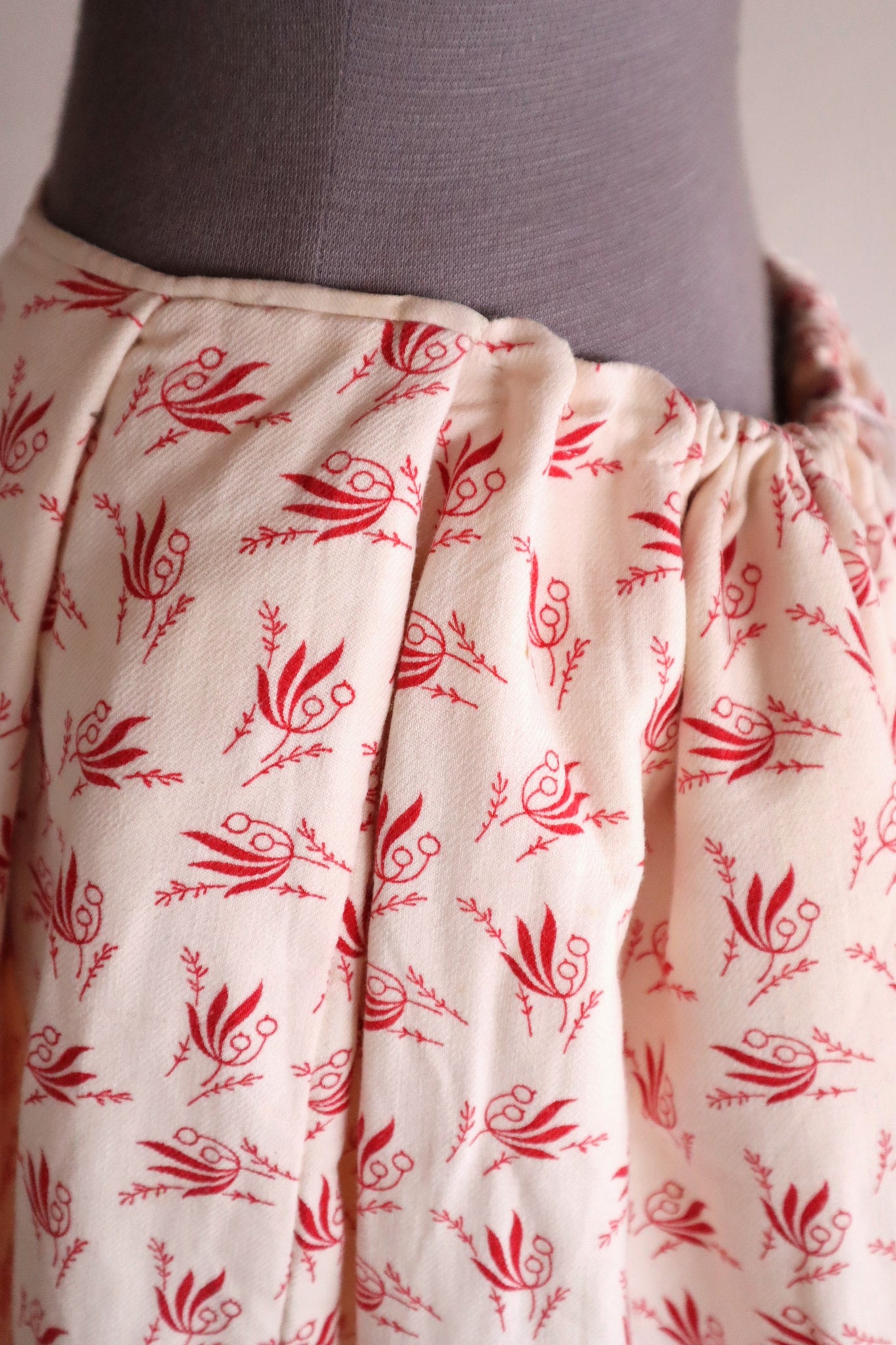 19th French Flannel Skirt