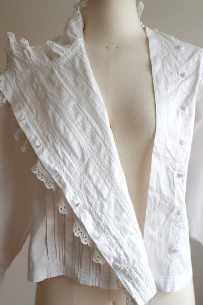 1900s Side Open Tuck Design Blouse