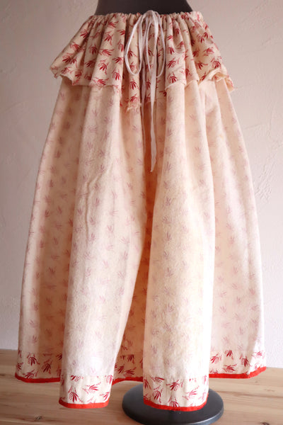 19th French Flannel Skirt