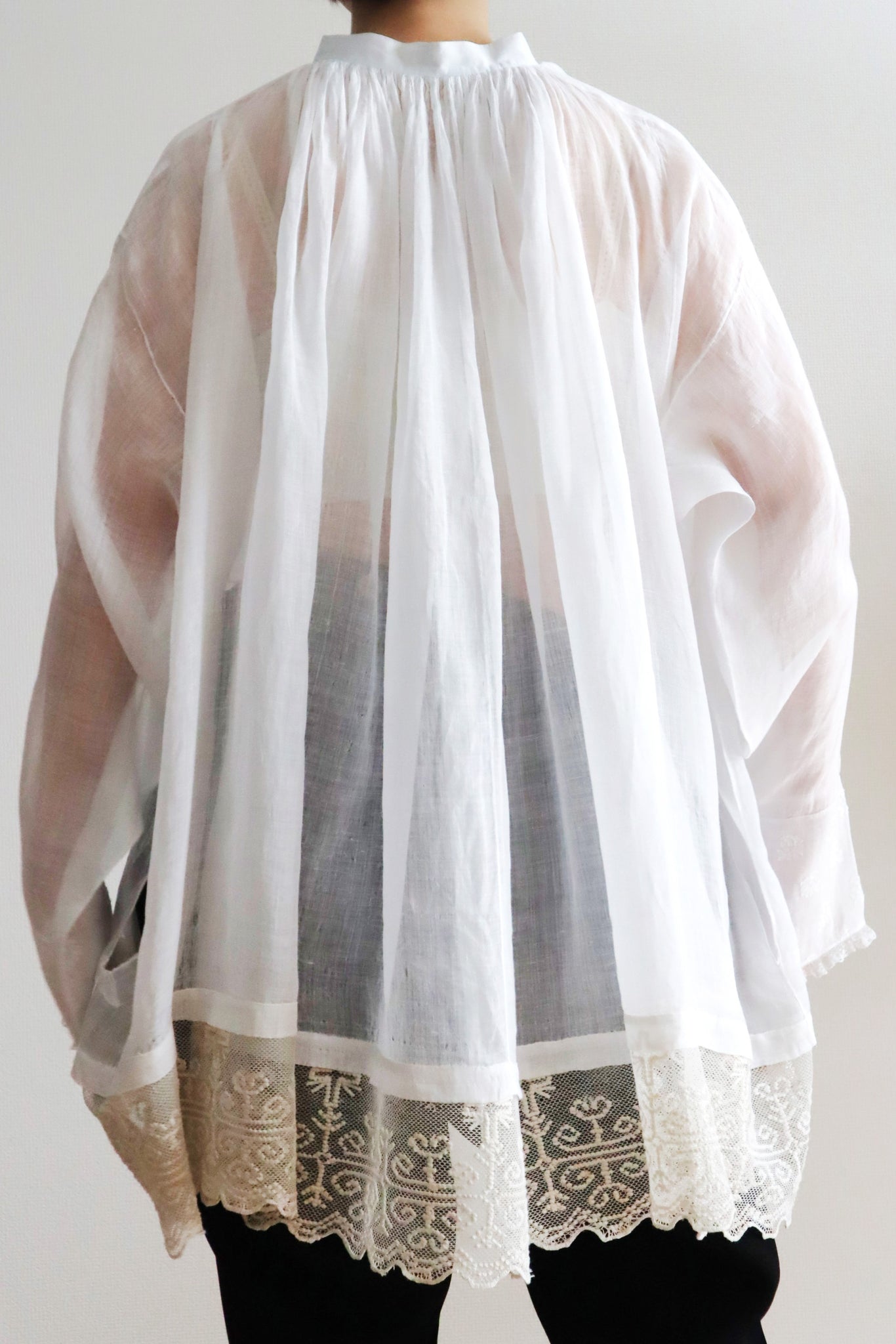 1900s Cross Lace Church Smock