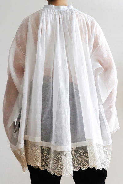 1900s Cross Lace Church Smock