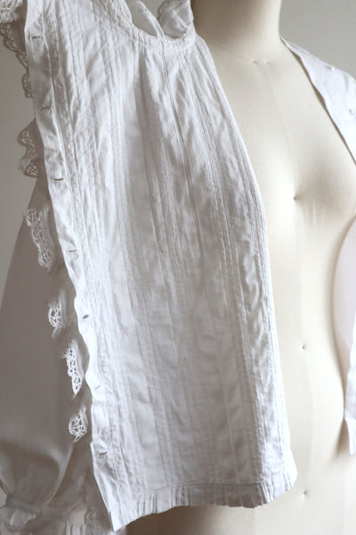 1900s Side Open Tuck Design Blouse