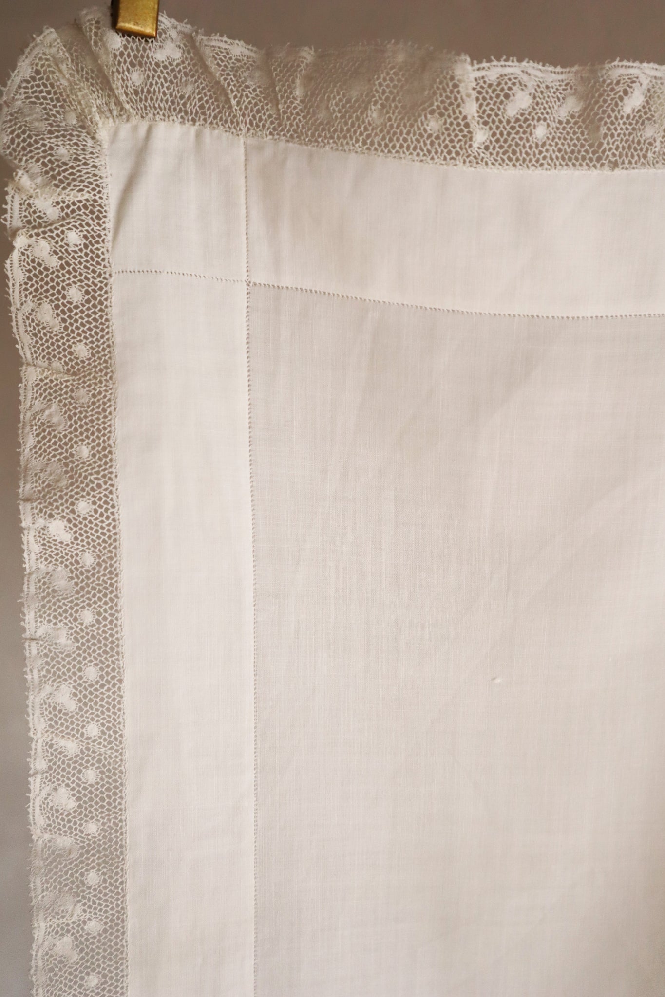 1890s French Monogram & Lace Handkerchief