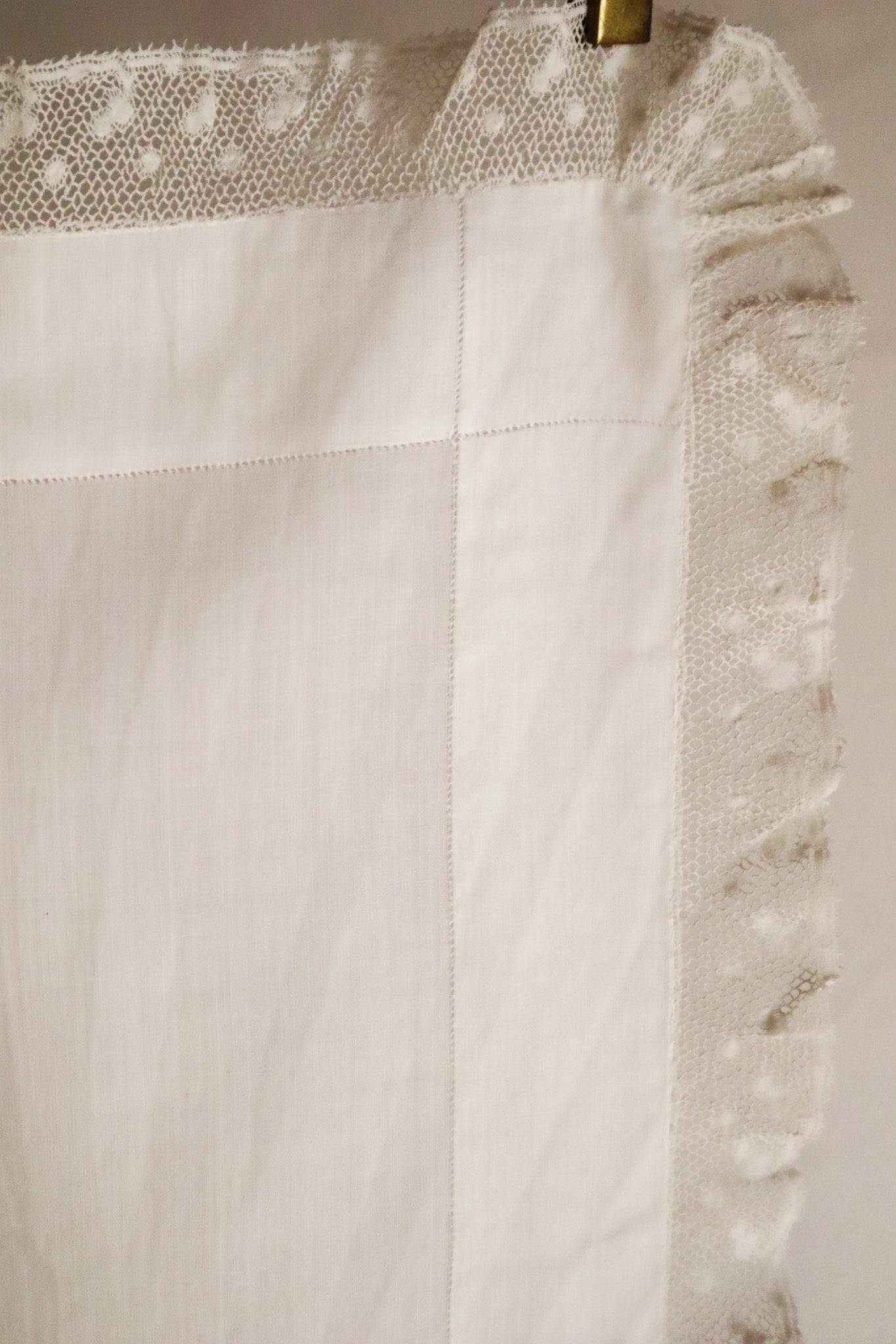 1890s French Monogram & Lace Handkerchief
