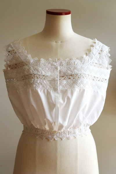 1910s Bobbin Lace Corset Cover