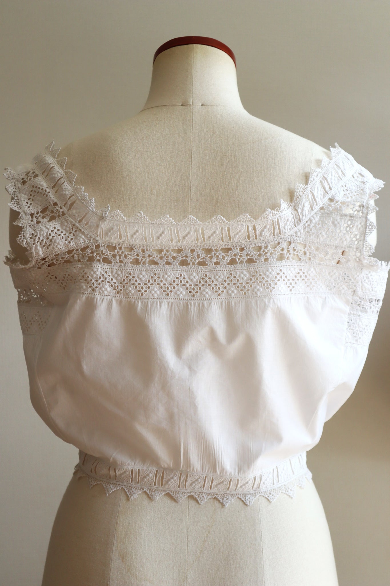 1910s Bobbin Lace Corset Cover