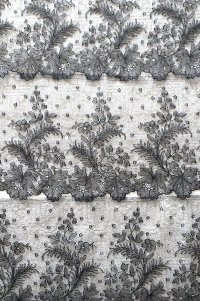 1920s Chantilly Style Lace Trim with Picot Edge, 268 × 19.5cm
