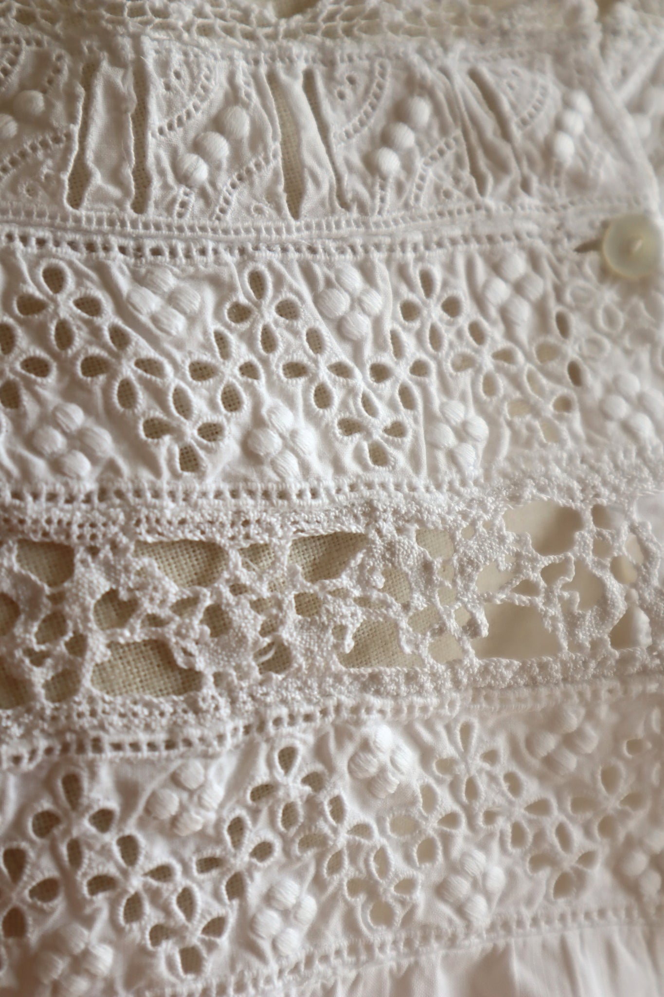 1910s Bobbin Lace Corset Cover
