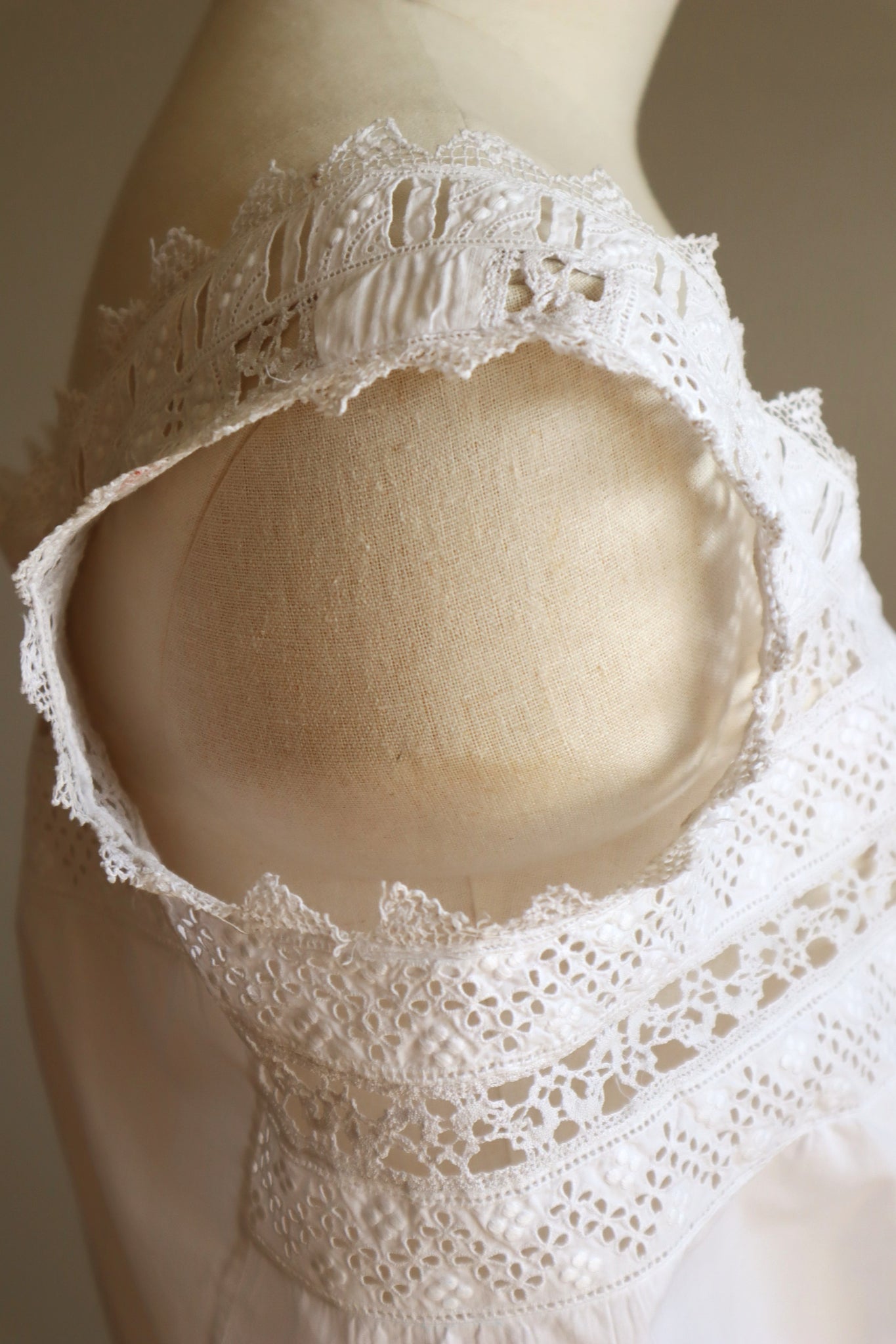1910s Bobbin Lace Corset Cover