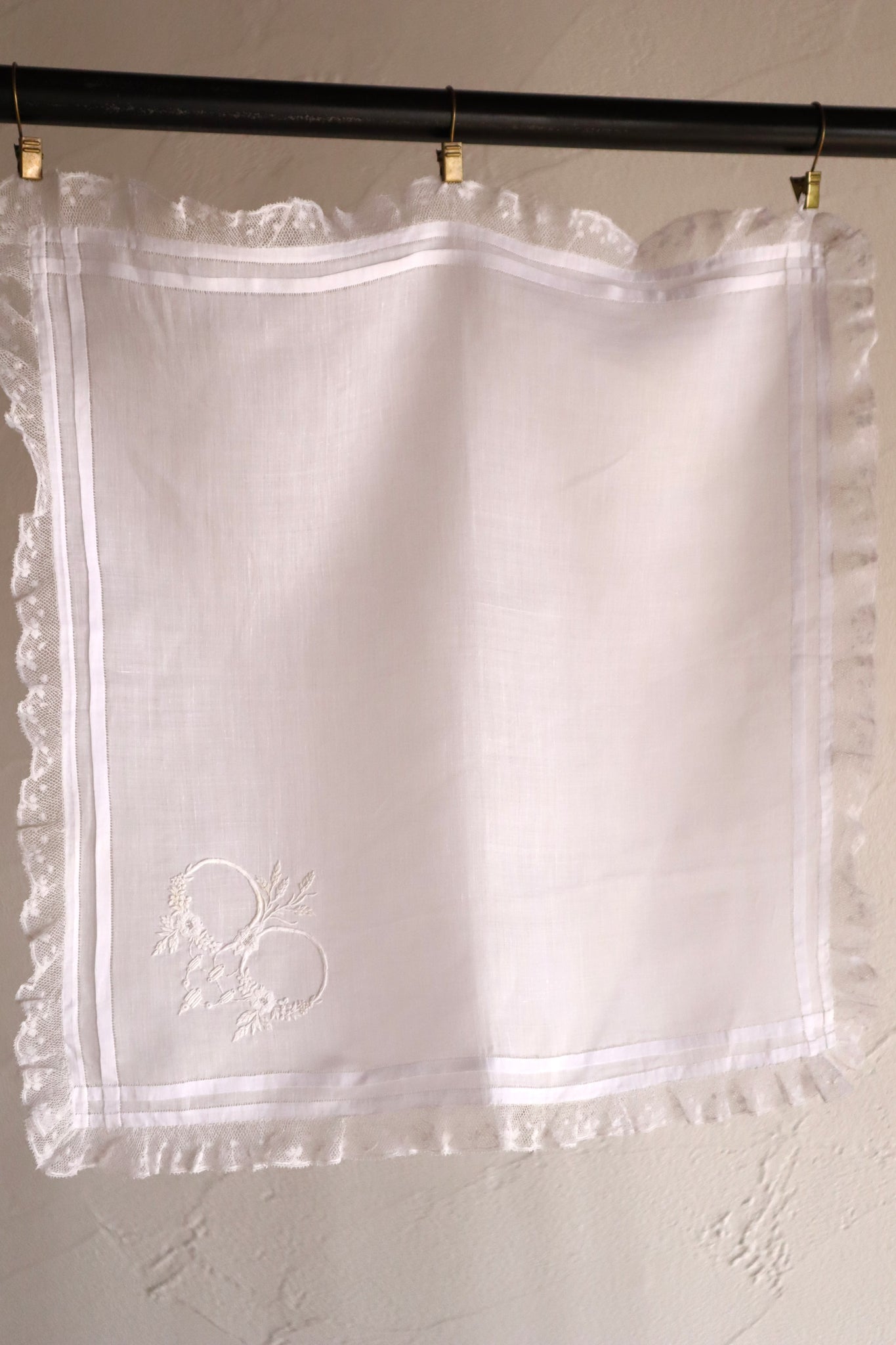 1900s French Drawnwork Handkerchief