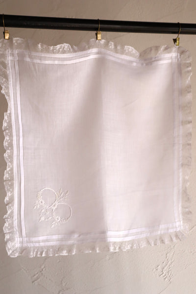 1900s French Drawnwork Handkerchief
