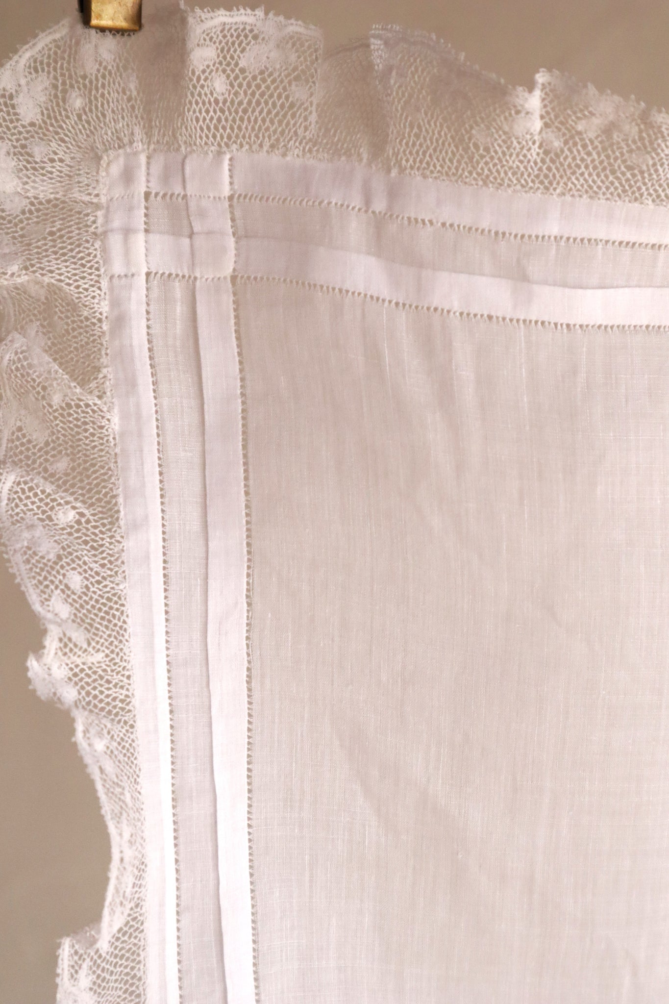 1900s French Drawnwork Handkerchief