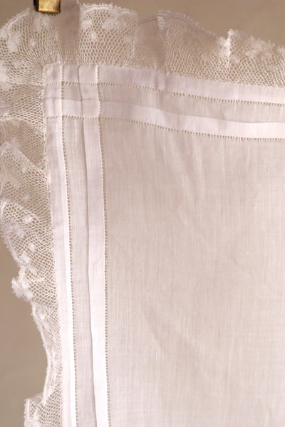 1900s French Drawnwork Handkerchief
