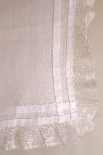 1900s French Drawnwork Handkerchief