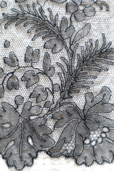 1920s Chantilly Style Lace Trim with Picot Edge, 268 × 19.5cm