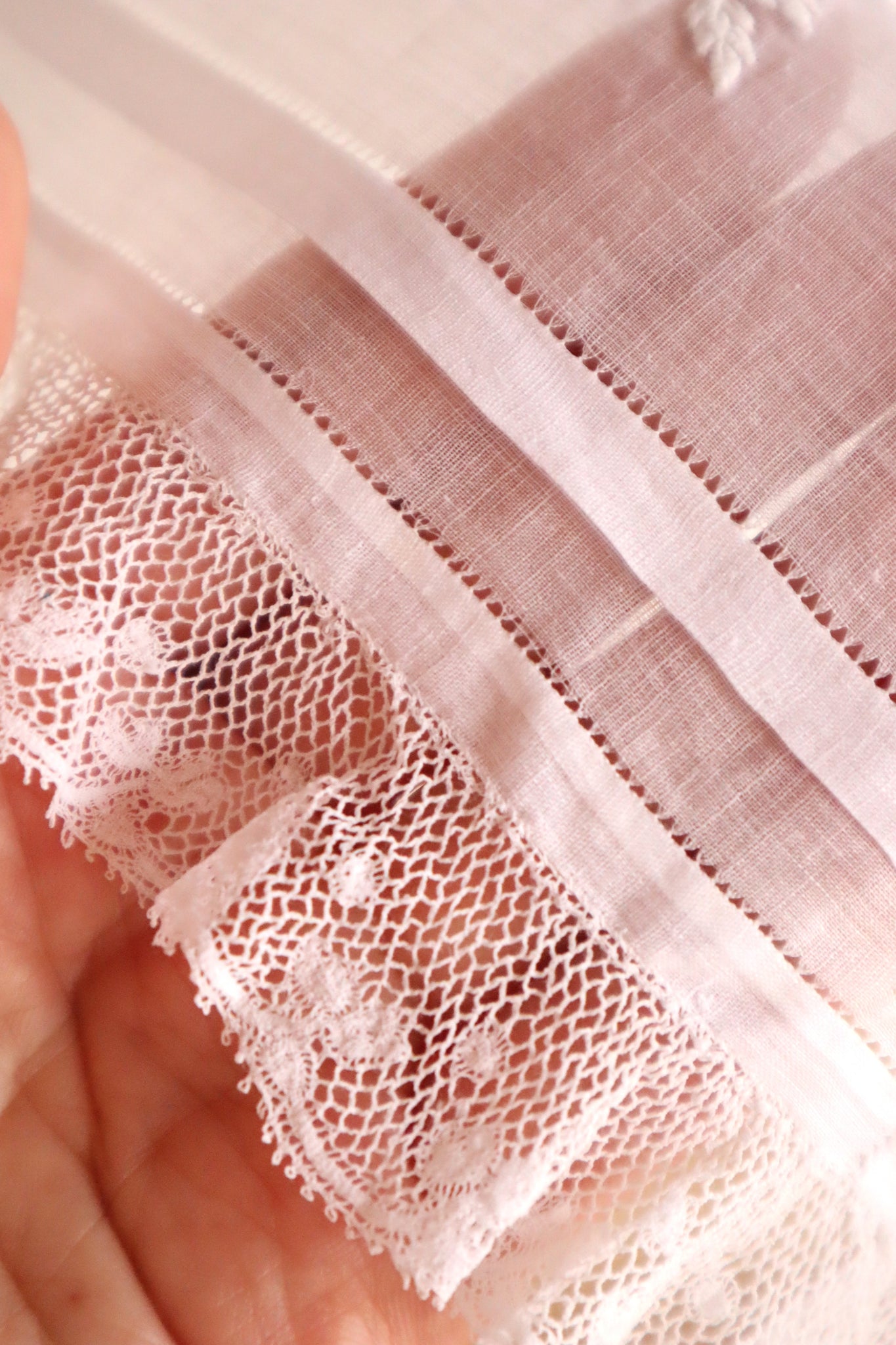 1900s French Drawnwork Handkerchief